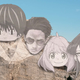A modified photo of Mt. Rushmore with the faces of anime characters from Kotaro Lives Alone, Way of the House Husband, Spy x Family, and Komi Can't Communicate.